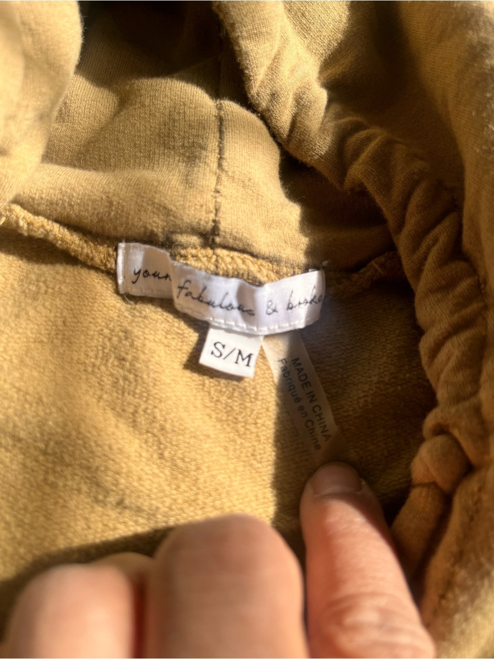 Young Fabulous & Broke Olive Green Cropped Hoodie - Picture 4 of 8
